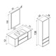 ORKA Solid Banyo Dolabı Takımı Mat Kaşmir 120 cm ORKA5002334