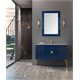 ORKA Adria Banyo Dolabı Takımı Mat Lacivert Altın 120 cm ORKA5000013