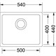 Franke Kubus KBG 110-50 Granit Nero 125.0152.501 F125.0152.501
