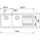 Franke Logica Line LLL 621 Dekor Sağ Damlalıklı Evye 101.0086.271 F101.0086.271