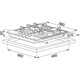 Franke New Linear FHNL 604 3G 1E XS E Paslanmaz Çelik Ocak 107.0489.671 F107.0489.671