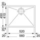 Franke Planar Tezgahaltı PPX 110-52 Paslanmaz Çelik 122.0203.471 F122.0203.471