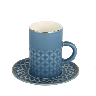 Vitale Baklava Desenli Lacivert Kupa Takımı MTFK.0096