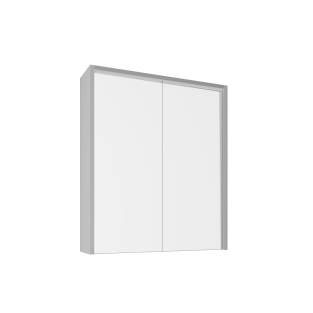 Kobos Meta 71 cm Ayna Kapaklı Ü. Dolap Light Grey KB300001