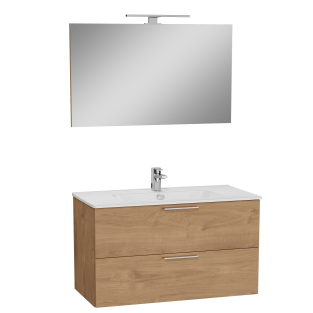 VitrA Mia Banyo Dolabı Seti 80 cm Çekmeceli Altın Meşe 67093
