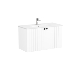 VitrA Root Groove Kapaklı Lavabo Dolabı 100 cm Mat Beyaz 69310