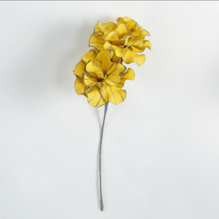 Vitale Sarı Gri Süpürme Kıvrım Model Yapay Çiçek AK.ESR0008