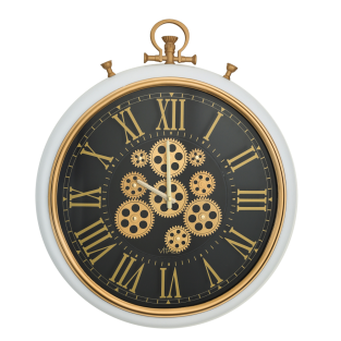 Vitale Antik Çarklı Duvar Saati Beyaz 51 cm AK.EVD0026