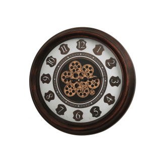 Vitale Çarklı Siyah Bronz Eskitme Duvar Saati AK.GLB0038