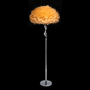 Vitale Kuş Tüyü Turuncu Lambader AY.VTFL-0040