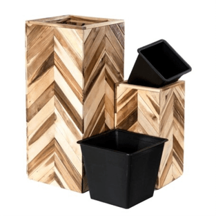 Vitale Ha Long 2'Li Mozaik Kare Saksı 33x74 cm AK.EA0026