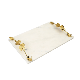 Vitale Beyaz Mermer Tepsi 25*41*7 Cm AK.KKD0104