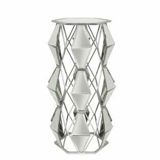 Vitale Geo Aynalı Yan Sehpa Silver 100 cm AK.WLT0462