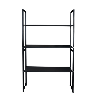 Vitale 3 Katlı Siyah Metal Raf 250x140 cm AK.WLT0501