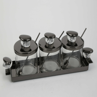 Vitale Volkan 3lü Siyah Bal Kavanozu 17*13*5 cm MTFK.0166