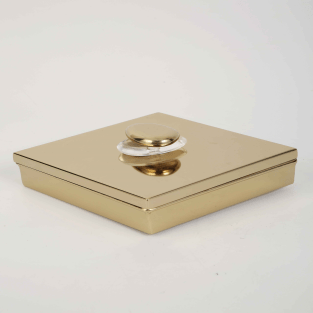 Vitale Volkan Gold Kare Peçetelik 15*15*9.5 cm MTFK.0195