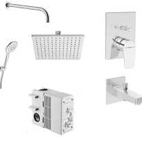 VitrA Flow Square A49305 Ankastre Duş Seti Krom A49305