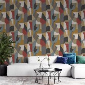 Geometrik Desenli Duvar Kağıdı