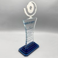 Göz Vakfı Cam Plaket (925 Ayar Gümüs)