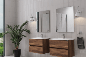 Touches pastel pour une salle de bain printanière