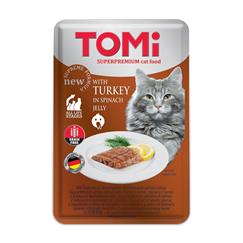 Tomi Kedi Hindi & Ispanak Tahılsız Pouch Mama 100g