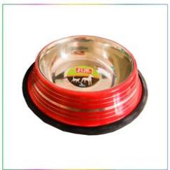 FlipPet Şeritli Paslanmaz Çelik Kedi ve Köpek Mama