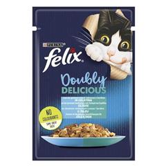 Felix Çifte Lezzet Somon & Sardalya Kedi Yaş Mama 