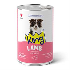 King Sos İçerisinde Et Parçacıklı Kuzu Etli Köpek 
