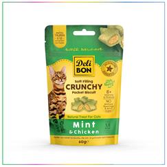 Delibon Cruncy İçi Dolgulu Kedi Ödül Bisküvisi Tav