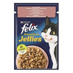 Felix Sensation Somon & Karidesli Kedi Yaş Mama 85