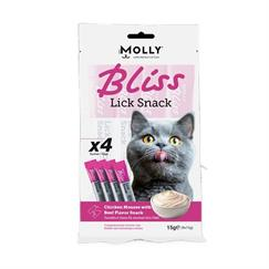 Molly Bliss Kedi Lick Snack Tavuk Dana Etli Sıvı Ö
