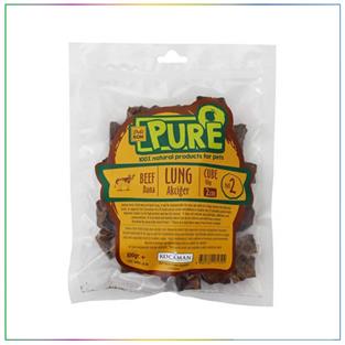 Delibon Kurutulmuş Küp Şeklinde Dana Akciğer Köpek Ödül Maması 2 Cm 100 Gram