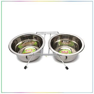 Flippet Tel Ayaklı Çelik Kedi Köpek Mama ve Su Kabı 950 ml