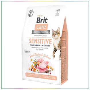 Brit Care Sensitive Healthy Digestion/Delicate Taste Tahılsız Hindi & Somon Yetişkin Kedi Maması 2 Kg