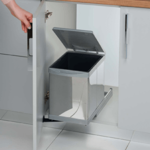 Kapak Bağlantılı Sürgülü Çöp Kovası 12 Lt.