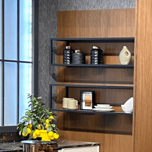 Kutu Profilli Açık Raf, Cam Raflı