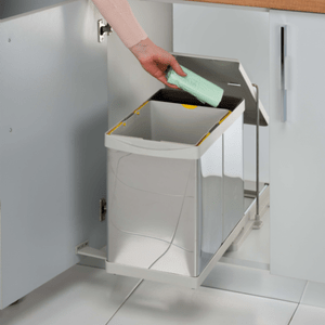 Sürgülü Derin Paslanmaz Çöp Kovası 20+1 Lt.