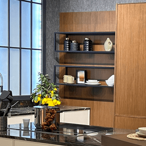 Kutu Profilli Açık Raf, Cam Raflı